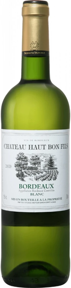 Вино Chateau Haut Bon Fils Blanc, Bordeaux AOC, 2020