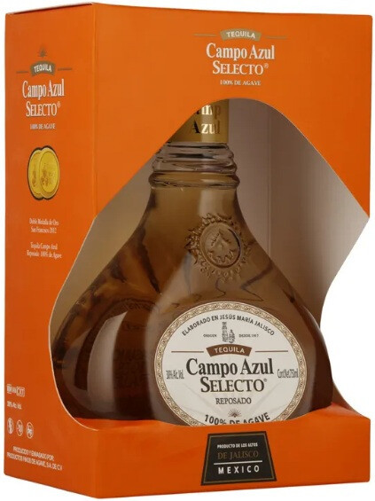 Текила Campo Azul Selecto Reposado gift box 0.75 л