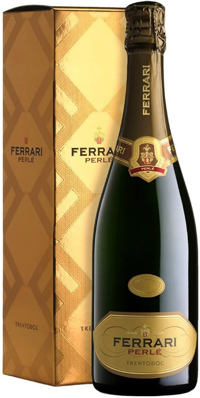 Игристое вино Ferrari Perle Brut Trento DOC 2015 gift box