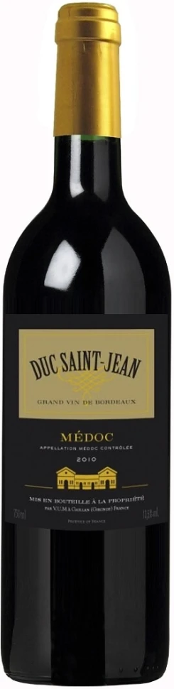 Вино Duc Saint-Jean, Medoc AOC, 2010