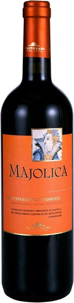 Вино Podere Castorani, Majolica Montepulciano d'Abruzzo DOC, 2016