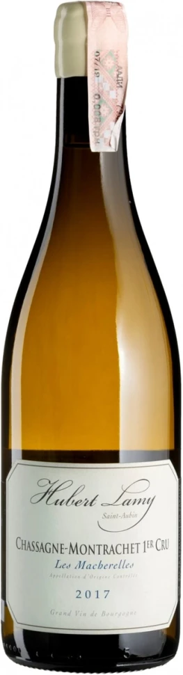 Вино Domaine Hubert Lamy, Chassagne-Montrachet Premier Cru AOC Les Macherelles, 2017