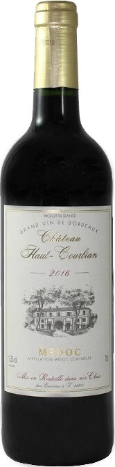 Вино Chateau Haut-Courbian, Medoc AOC, 2016