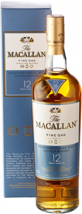 Виски Macallan Fine Oak 12 Years Old with box 500 мл