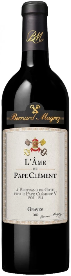 Вино L'Ame de Pape Clement Rouge, Graves AOC, 2019