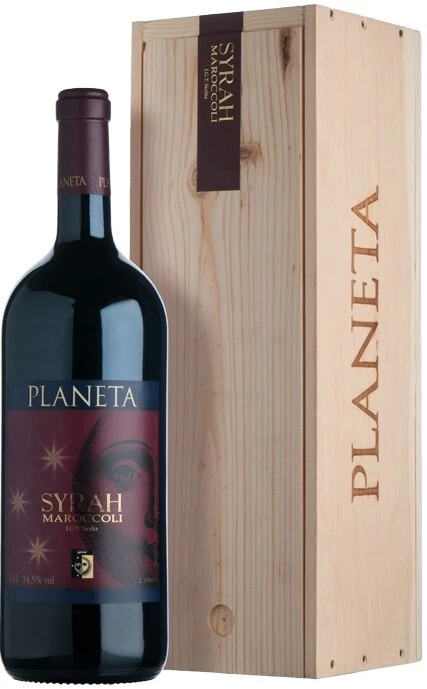 Вино Planeta, Syrah, Sicilia IGT, 2008, wooden box, 1.5 л