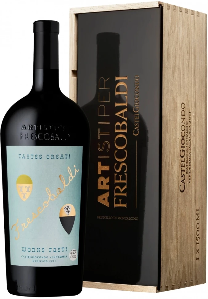 Вино Artisti per Frescobaldi Castelgiocondo Brunello di Montalcino DOCG, 2011, wooden box, 1.5 л