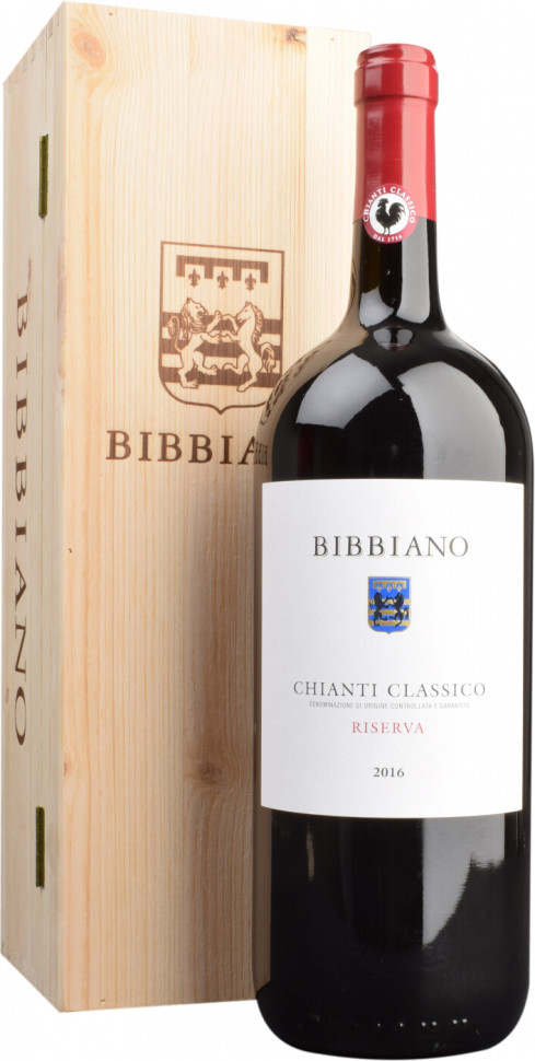 Вино Bibbiano Chianti Classico DOCG Riserva 2016 wooden box 1500 мл