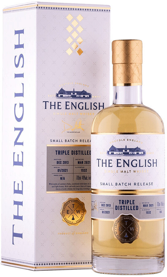 Виски English Whisky Small Batch Release Triple Distilled gift box 700 мл