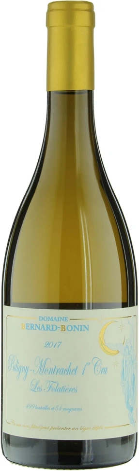 Вино Domaine Bernard Bonin, Puligny Montrachet Premier Cru Les Folatieres AOC, 2017