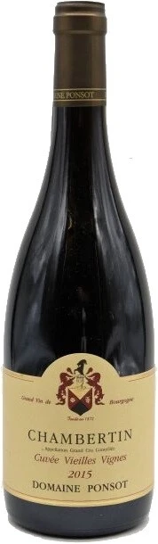 Вино Domaine Ponsot, Chambertin Grand Cru "Cuvee Vieilles Vignes" AOC, 2015