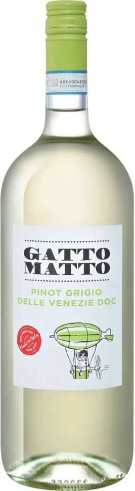 Вино Villa degli Olmi, Gatto Matto Pinot Grigio delle Venezie DOC, 2021, 1.5 л