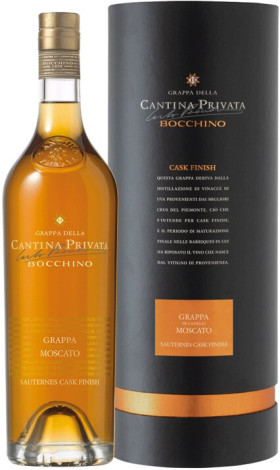 Граппа Bocchino Cantina Privata Moscato Sauternes Cask Finish gift tube 700 мл