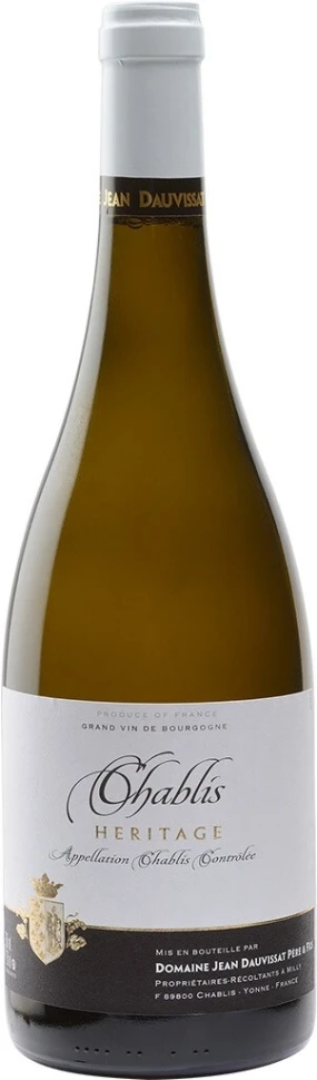 Вино Domaine Jean Dauvissat Pere & Fils, Heritage, Chablis AOC, 2018