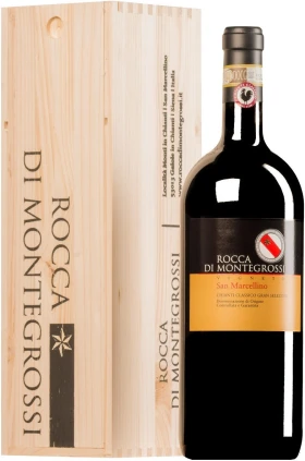 Вино Rocca di Montegrossi, Vigneto San Marcellino Gran Selezione, Chianti Classico DOCG, 2014, wooden box, 1.5 л