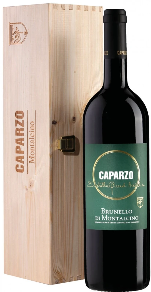 Вино Caparzo, Brunello di Montalcino DOCG, 2017, wooden box, 1.5 л