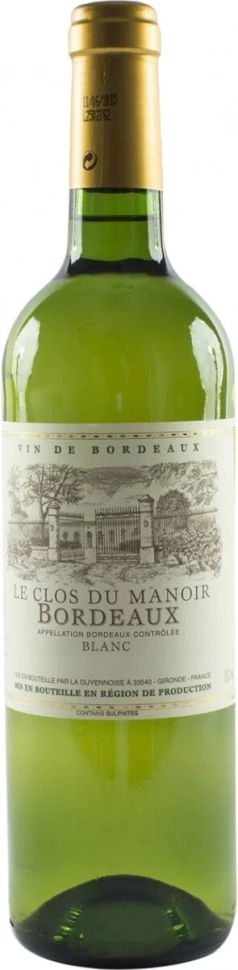 Вино La Guyennoise, "Le Clos du Manoir" Bordeaux AOC Blanc