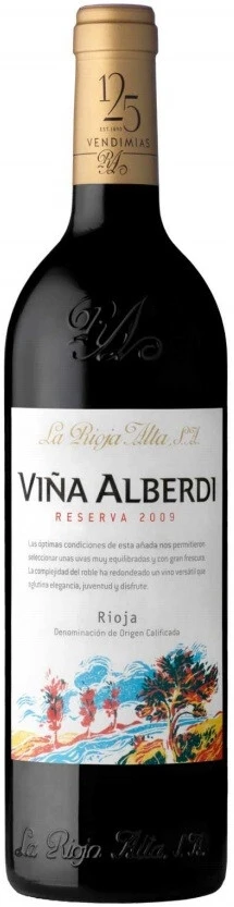 Вино Vina Alberdi Reserva, La Rioja Alta, 2009