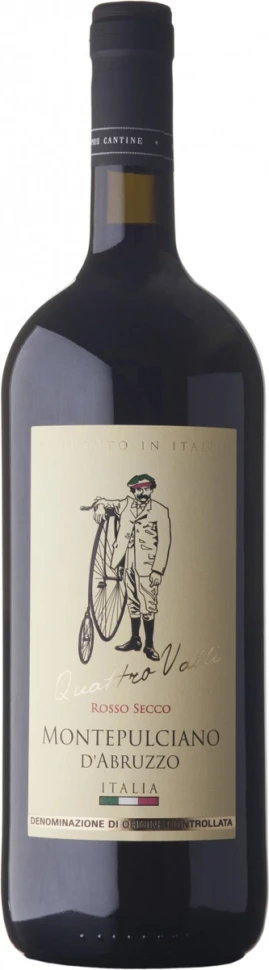 Вино Quattro Valli Montepulciano d'Abruzzo DOC, 1.5 л