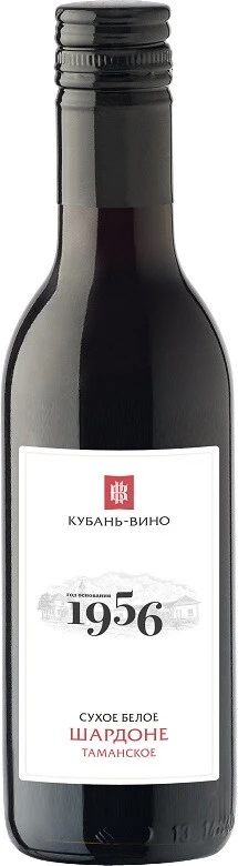 Вино Кубань-Вино, 1956 Шардоне Таманское сухое, 187 мл