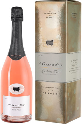 Игристое вино Le Grand Noir Rose Brut Reserve Languedoc AOP gift box