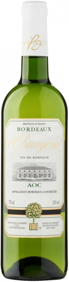 Вино Chateau de l'Orangerie, Bordeaux Blanc AOC, 2016