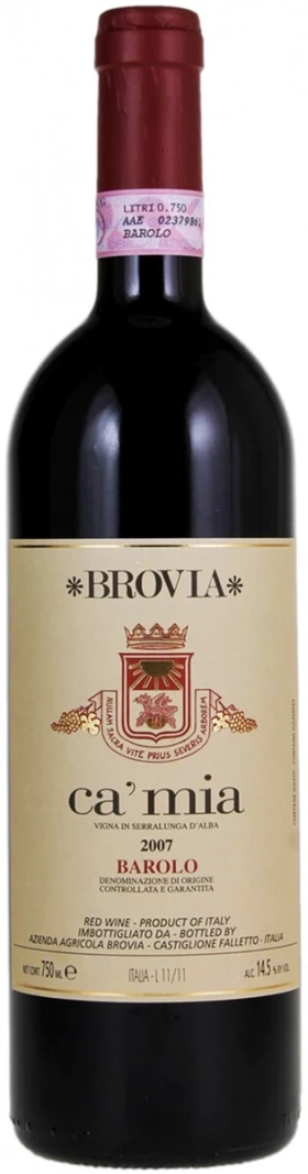 Вино Brovia, Ca'Mia Barolo DOCG, 2007