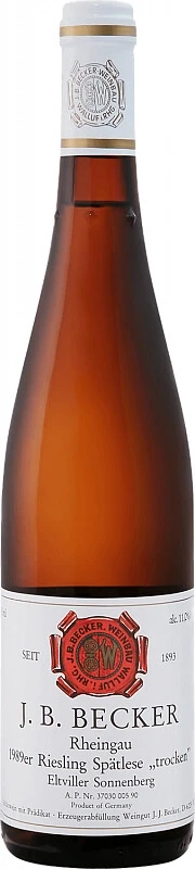 Вино J. B. Becker, Riesling Spatlese Eltviller Sonnenberg, 1989