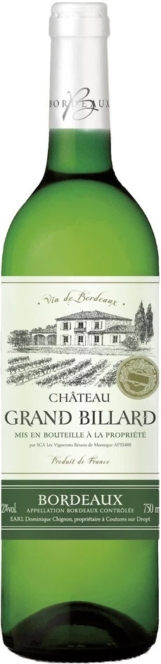 Вино "Chateau Grand Billard" Blanc, Bordeaux AOC