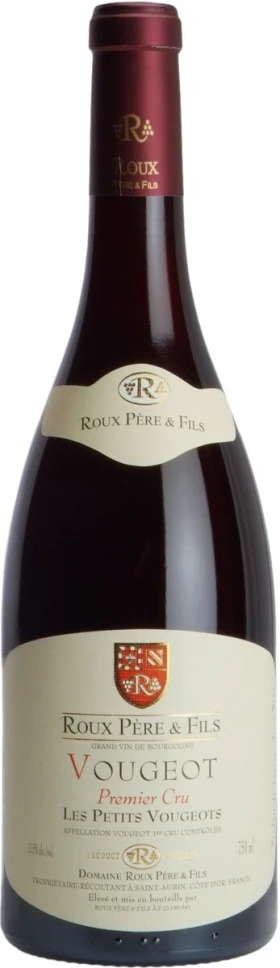 Вино Roux Pere et Fils, Vougeot 1-er Cru Les Petits Vougeots AOC, 2012