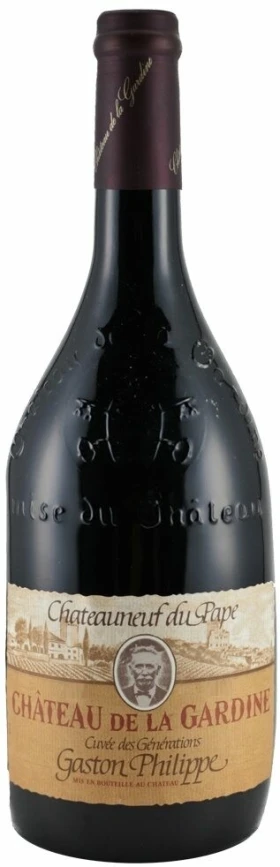 Вино Chateau de la Gardine, Chateauneuf-du-Pape AOC, Cuvee des Generation Gaston-Philippe, 2010