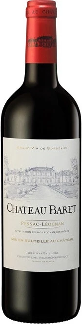 Вино Chateau Baret Rouge, Pessac-Leognan AOC, 2015