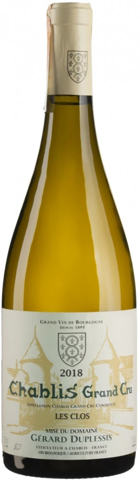 Вино Gerard Duplessis, Chablis Grand Cru Les Clos AOC, 2018
