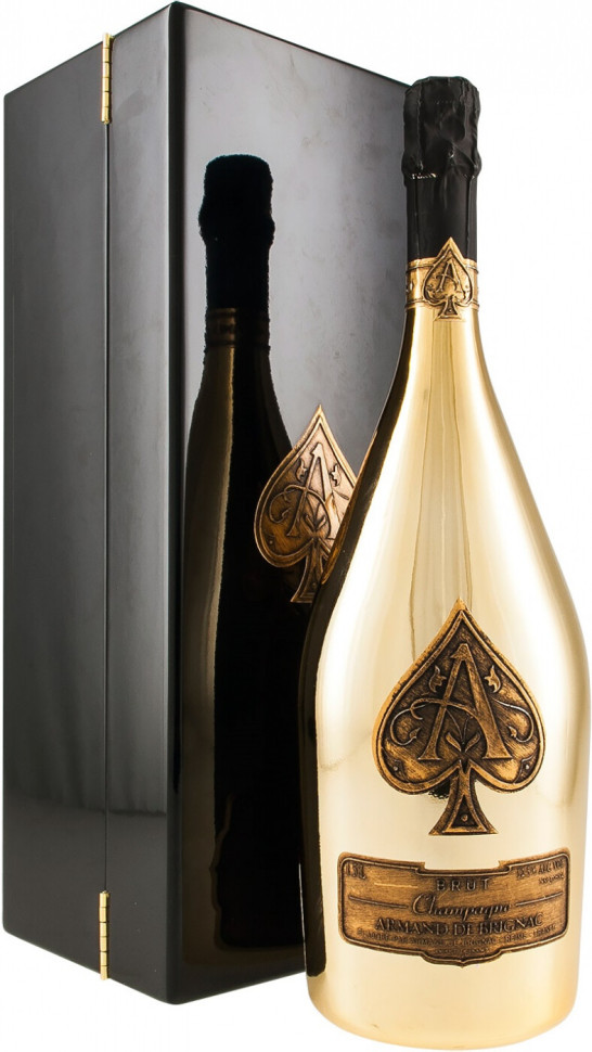 Шампанское Armand de Brignac Brut Gold wooden box 15 л