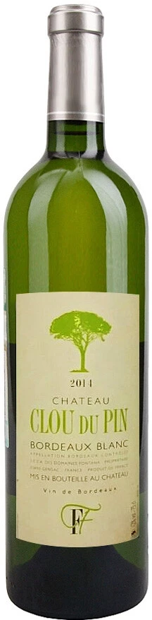 Вино Chateau Clou du Pin, Bordeaux AOC Blanc, 2014