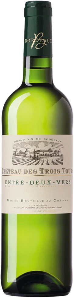Вино Chateau des Trois Tours Blanc, Entre-Deux-Mers AOC, 2018