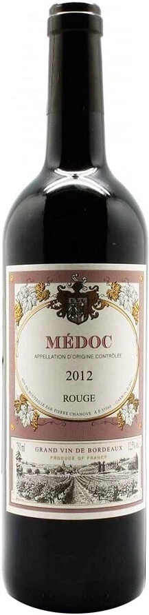 Вино Pierre Chanove, Medoc AOC, 2012