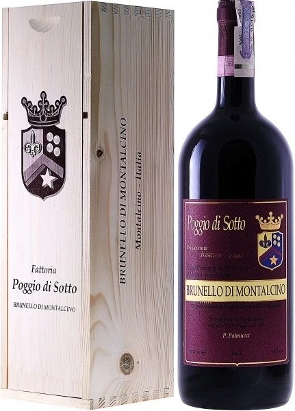 Вино Poggio di Sotto, Brunello Di Montalcino Riserva Vendemmia Castelnuovo dell'Abate, 2007, wooden box, 1.5 л