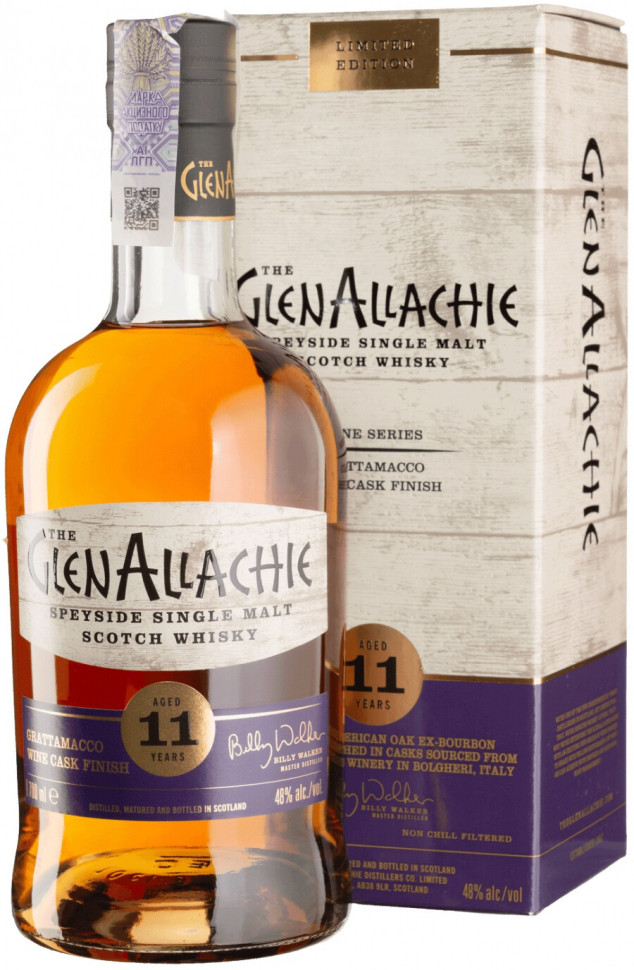 Виски GlenAllachie 11 Years Old Grattamacco Wine Cask Finish gift box 700 мл