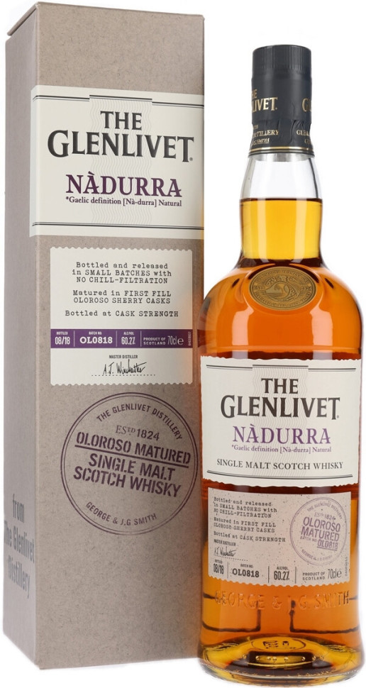 Виски Glenlivet Nadurra Oloroso Matured 60 2% gift box 700 мл