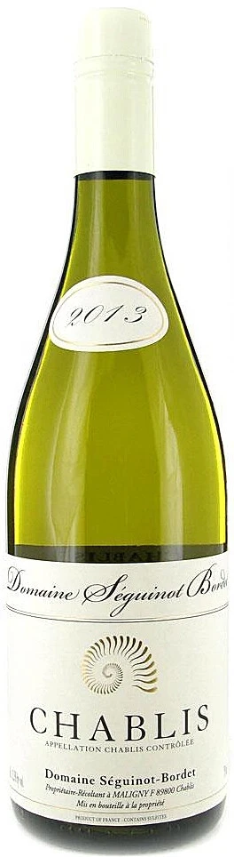 Вино Domaine Seguinot-Bordet, Chablis AOC, 2013, 375 мл
