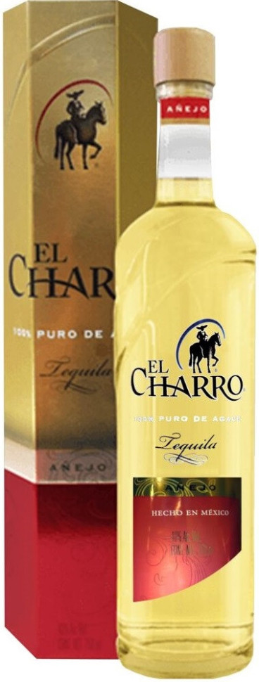 Текила El Charro Anejo gift box 0.75 л