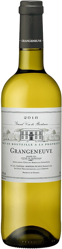 Вино Chateau Hostens Picant Grangeneuve Blanc Sainte Foy Cotes de Bordeaux AOC 2018