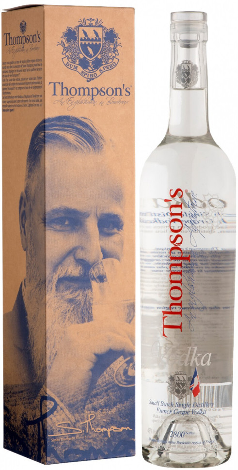 Водка Tompson s Grape Vodka gift box 700 мл