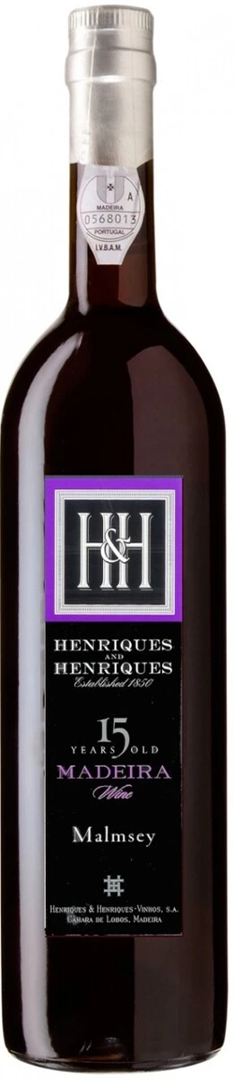 Вино Henriques &amp; Henriques, Malvasia 15 Years Old, Madeira DOP, 0.5 л