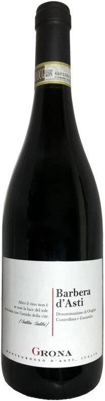 Вино Grona SSA, Barbera d'Asti DOCG, 2016