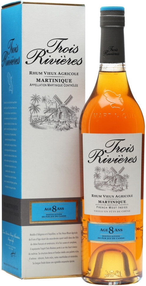 Ром Trois Rivieres 8 Years Old Martinique AOC gift box 0.7 л