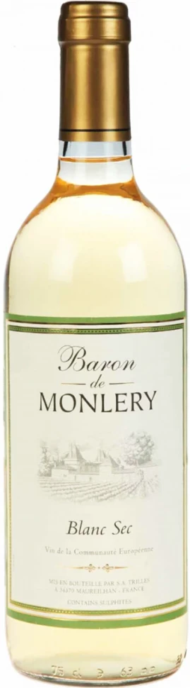Вино "Baron De Monlery" Blanc Sec