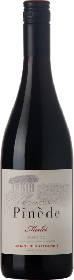 Вино Chemin de la Pinede, Merlot, Pays d'Oc IGP, 2018