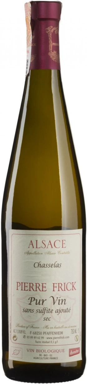 Вино Pierre Frick, Chasselas, Alsace AOC (Pur Vin Sans Sulfite Ajoute)